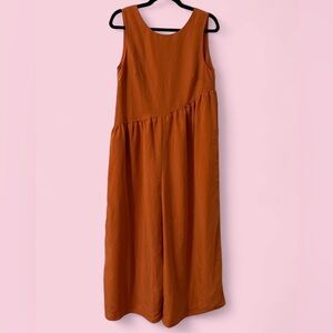 NWT ASOS Rust Orange Sleeveless Wide Leg Jumpsuit US 6
